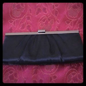 Black Satin Evening Clutch